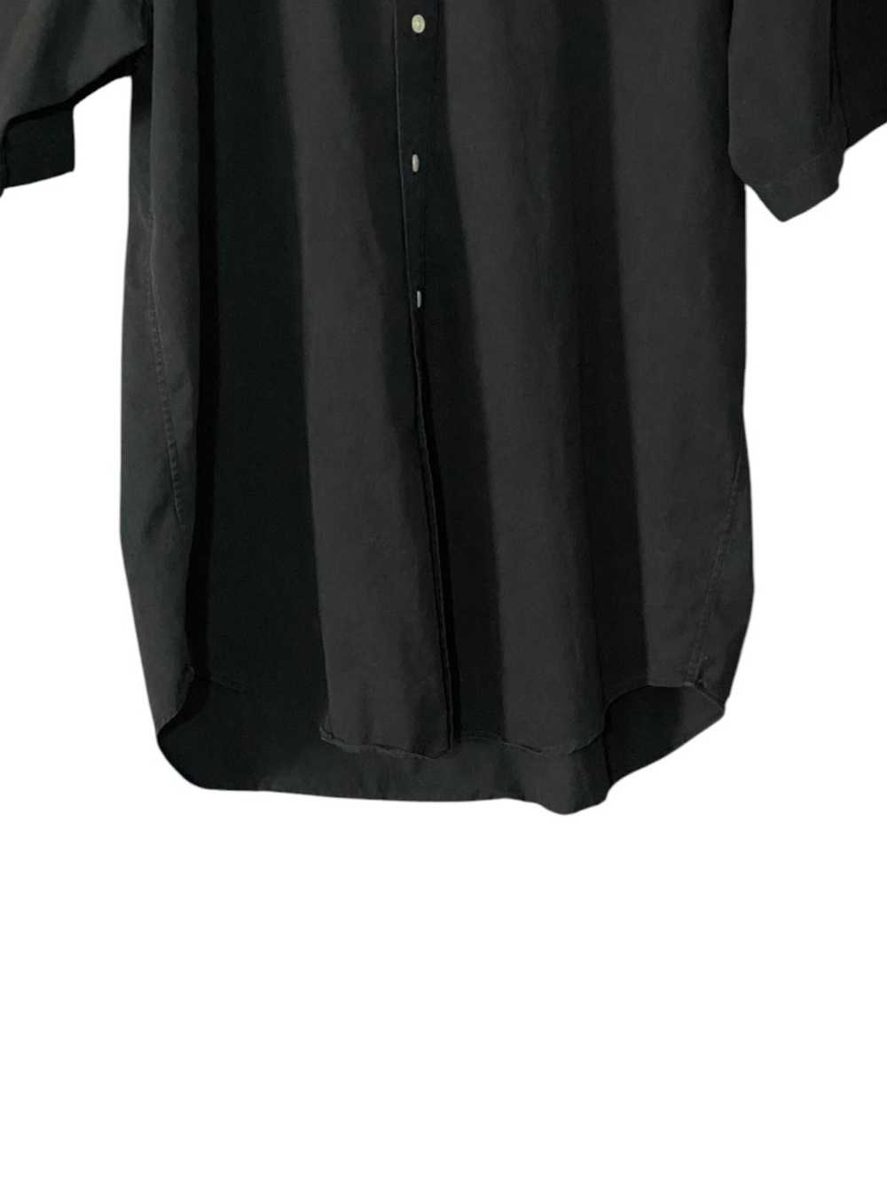 Vintage Ralph Lauren Blake Shirt L Black Cotton Twill Oversized 90s Preppy Polo - Picture 6 of 9